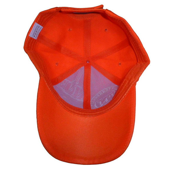 Tennessee TN Ball Cap, Solid Orange, White Embroidery, Strapback, Trucker Hat - Picture 4 of 4